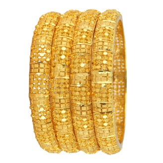 Heirloom Glow Bangles – Bridal Gold-Plated Jewellery