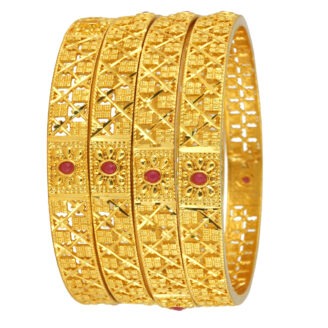 Celebration Spark Bangles – Elegant Gold-Plated Finish
