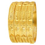 Legacy Touch Bangles – Classic Gold-Plated Finish | Jecy Jewels