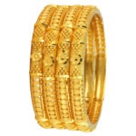 Radiant Heritage Bangles – Festive Gold-Plated Wear