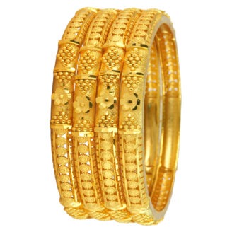 Radiant Heritage Bangles – Festive Gold-Plated Wear