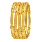 Timeless Lustre Bangles – Gold-Plated Festive Finish