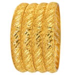 Royal Bloom Gold-Plated Bangles – Festive Elegance | Jecy Jewels