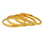 Graceful Gold-Plated Bangles – Traditional Festive Look | Jecy Jewels