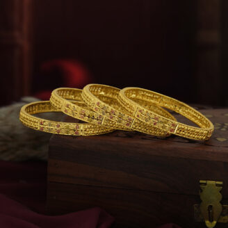 Regal Touch Gold-Plated Bangles – Occasion Ready