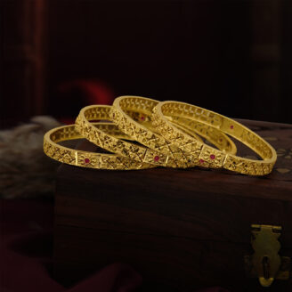 Celebration Spark Gold-Plated Bangles – Festive Radiance