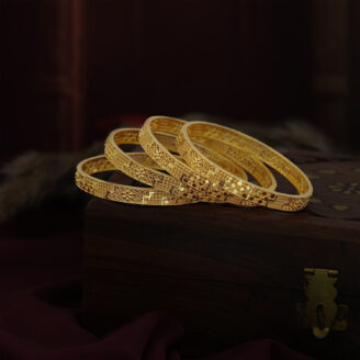 Pure Essence Gold-Plated Bangles – Classic Elegance
