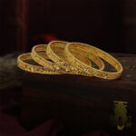 Cultural Bloom Gold-Plated Bangles – Ethnic Charm