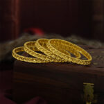 Festival Charm Gold-Plated Bangles – Radiant Celebration Wear