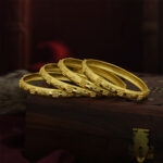 Opulent Grace Gold-Plated Bangles – Bridal Radiance