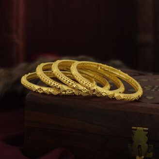 Enchanting Spark Gold-Plated Bangles – Polished Occasion Wear