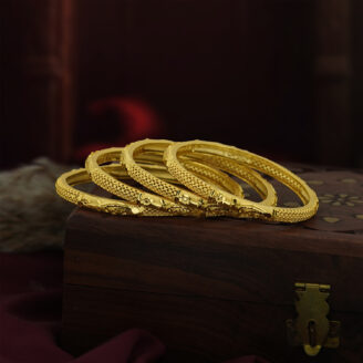 Radiant Heritage Gold-Plated Bangles – Festive Glamour