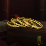 Classic Lustre Gold-Plated Bangles – Bridal Elegance