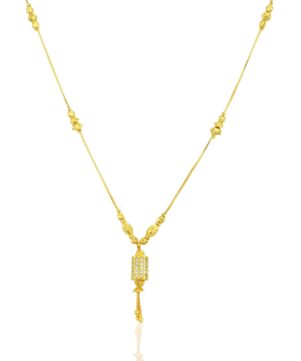 Sleek Gold Plated Chain Pendant – Daily Essential | Jecy Jewels