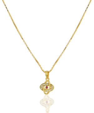 Stylish Gold Plated Chain Pendant – Lightweight Daily Wear