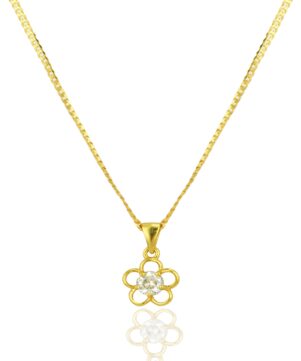 Simple Gold Plated Chain Pendant – Classic Daily Wear | Jecy Jewels