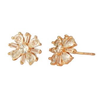 Sleek Rose gold-plated Stud Earrings – Lightweight Essentials