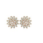 Polished Rose gold-plated Stud Earrings – Comfort & Sparkle