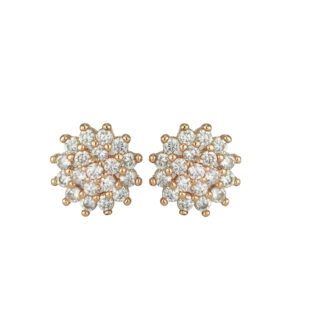 Polished Rose gold-plated Stud Earrings – Comfort & Sparkle