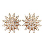 Statement Rose gold-plated Stud Earrings – Polished Everyday Style | Jecy Jewels