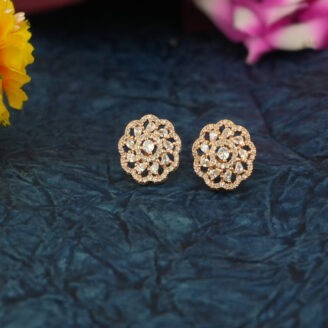 Stylish Rose gold-plated Stud Earrings – Lightweight Essentials