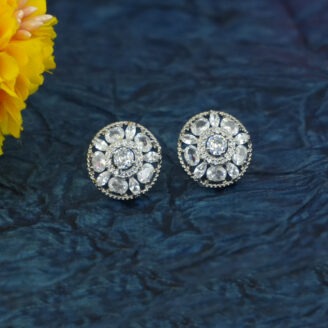 Elegant Rhodium-plated Studs – Office-to-Weekend