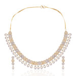 White Stone AD Necklace Set – Premium Gold Plated Bridal Jewellery