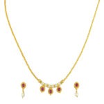 Graceful Long Gold-plated Necklace – Polished Contours