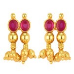Modern One Gram Gold Plated Earrings