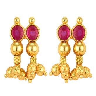 Modern One Gram Gold Plated Earrings