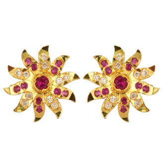Classic Festive One Gram Gold Earrings