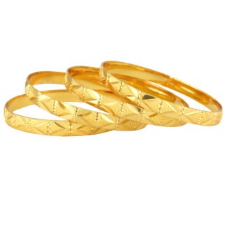 Celestial Shine Gold-Plated Bangles – Wedding Favourite
