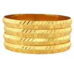 Timeless Glow Gold-Plated Bangles – Ethnic Elegance | Jecy Jewels