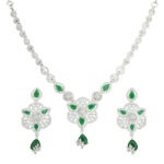 Graceful Green Rhodium Plated Necklace – Occasional Collection