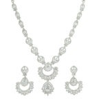 Stylish White Rhodium Plated Necklace – Designer Series