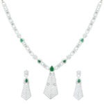 Signature Green Rhodium Plated Necklace – Graceful Looks