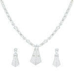 Royal White Rhodium Plated Necklace – Graceful Looks