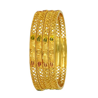 Radiant Heritage One Gram Gold Plated Bangles | Jecy Jewels