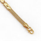 alt="textured mesh gold bracelet"